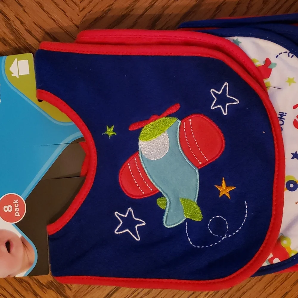 8 Pack of Baby Bibs by Safety 1st New